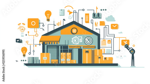 Smart Warehouse with AI-Powered Automation, Futuristic Logistics Hub Using Machine Learning, AI-Driven Warehouse Management System