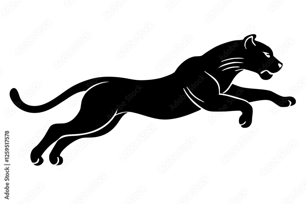 Obraz premium jumping tiger silhouette 