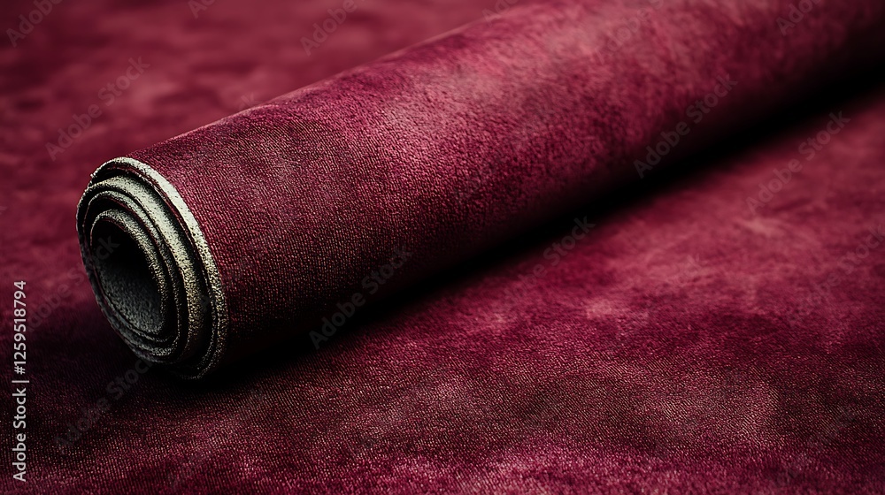 Rolled burgundy suede, textured fabric Rolled burgundy suede, textured fabric