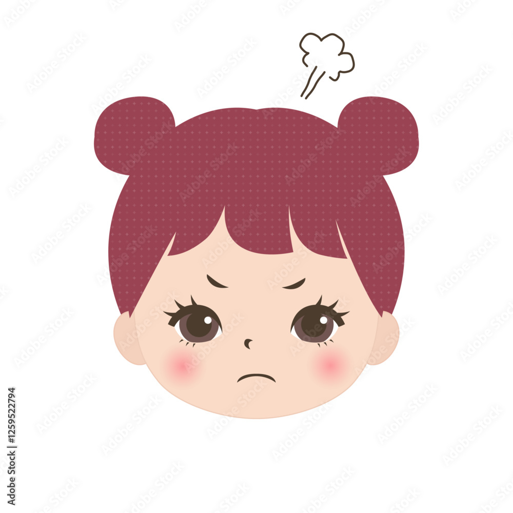 Obraz premium 怒っている女の子の顔