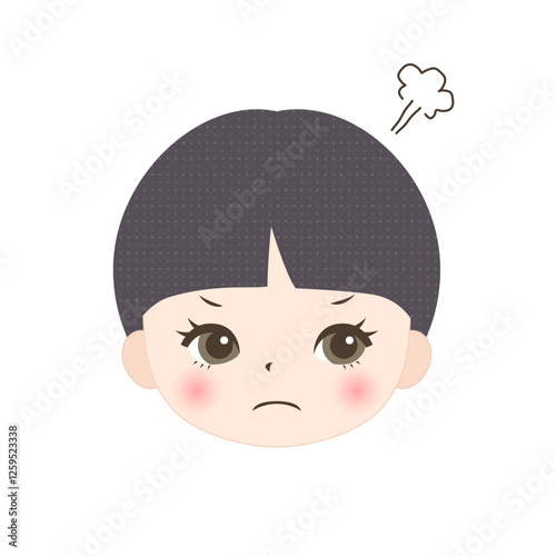怒っている男の子の顔