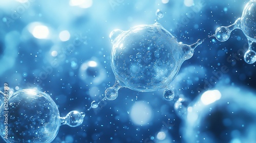 Wallpaper Mural Abstract image of interconnected water molecules Torontodigital.ca