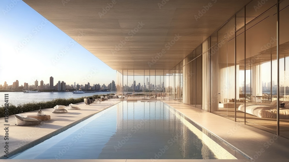 custom made wallpaper toronto digitalA high-rise penthouse with Dust Sunlight interiors and large panoramic windows.