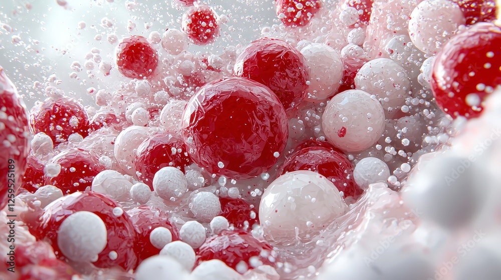 Abstract Red and White Spheres in a Dynamic Fluid Environment Abstract Red and White Spheres in a Dynamic Fluid Environment