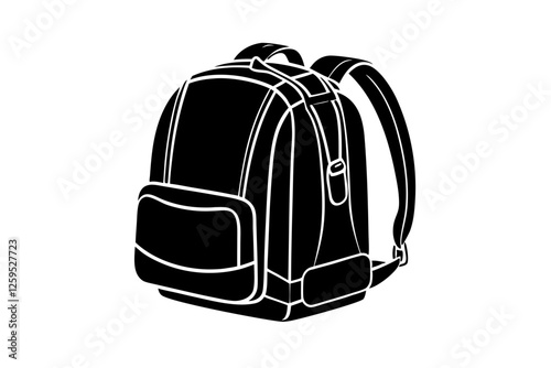 backpack  silhouette  vector