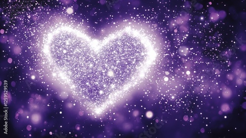 A Sparkling Heart of Stardust: A Celestial Valentine's Day Image