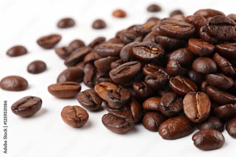 Close-up of roasted coffee beans Close-up of roasted coffee beans