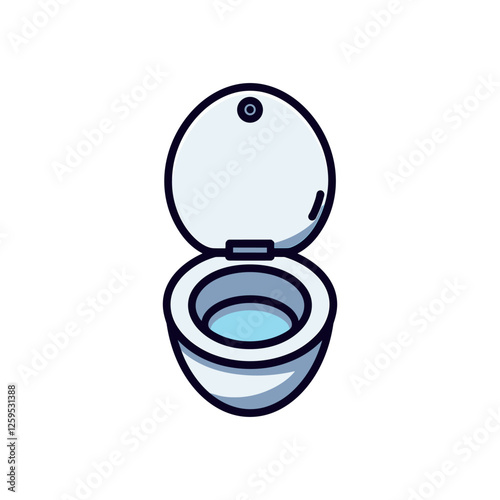 Overhead View of Toilet Icon