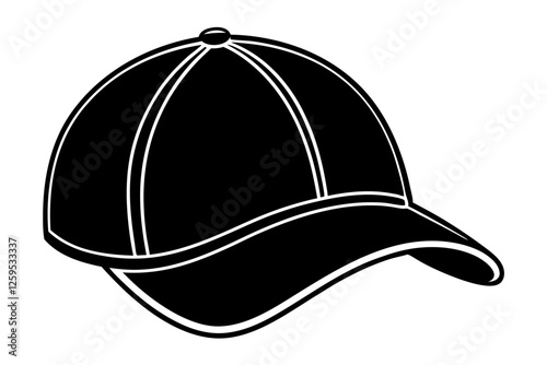 baseball cap  silhouette  vector