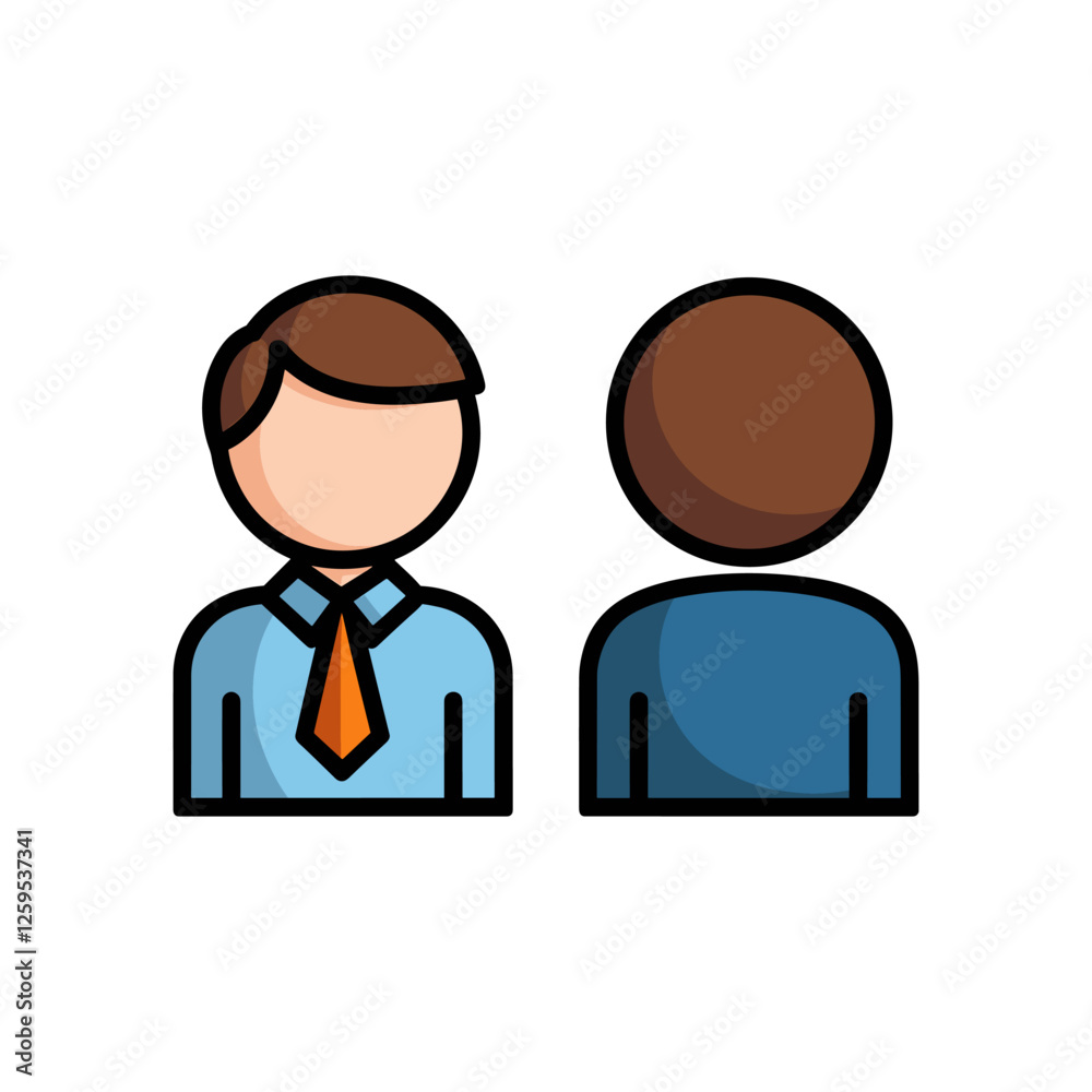 Cartoon Business Conversation Icon Cartoon Business Conversation Icon