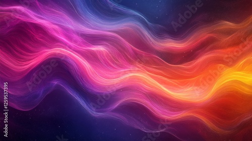 Abstract cosmic color waves background. Featuring cosmic color waves and vivid hues. Emphasizing movement and depth. Ideal for space and artistic themes.