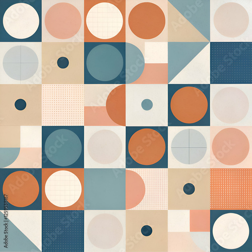 Abstract Geometric Pattern Design. Modern Minimalist Wall Art Print