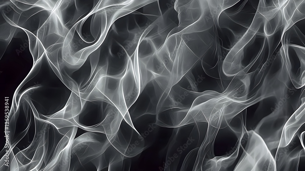 Obraz premium Elegant Flowing Smoke Patterns on a Dark Background
