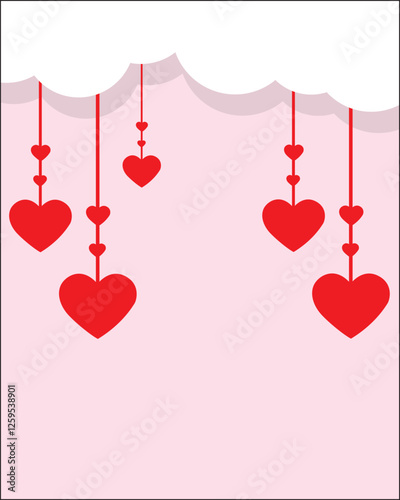 Valentine day background 14 february vector