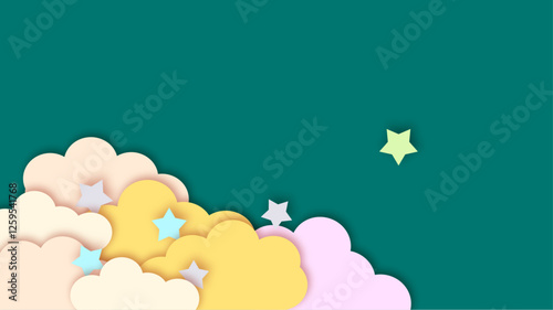 ペーパークラフト風　星空