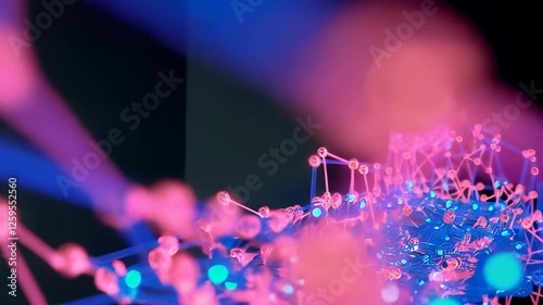 Abstract Molecular Structure Visualization