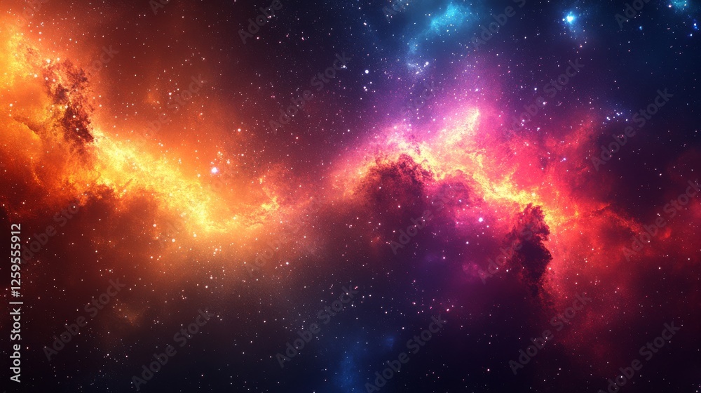 Fototapeta premium Abstract cosmic flare textures background. Featuring cosmic flare textures and bright colors. Emphasizing depth and radiance. Ideal for space and artistic themes.