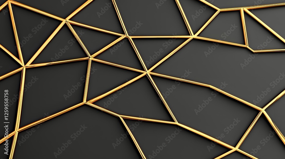 Abstract Gold Pattern on Dark Background with Geometric Lines Abstract Gold Pattern on Dark Background with Geometric Lines