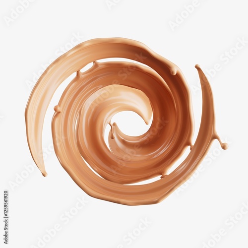 3D Render of a Smooth Liquid Splash in Motion