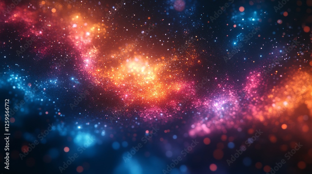 Abstract cosmic glowing particles background. Featuring cosmic glowing particles with bright colors. Emphasizing depth and luminous effects. Ideal for space and artistic themes. Abstract cosmic glowing particles background. Featuring cosmic glowing particles with bright colors. Emphasizing depth and luminous effects. Ideal for space and artistic themes.