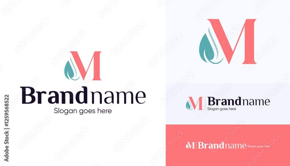 Letter M logo combination with leaf icon, Symbol usable used for growing Business, Skin care, Boutique, Identity, Beauty salon, Fashion, Jewelry, Hotel, Beauty products, Spa, etc. Feminine style logo Letter M logo combination with leaf icon, Symbol usable used for growing Business, Skin care, Boutique, Identity, Beauty salon, Fashion, Jewelry, Hotel, Beauty products, Spa, etc. Feminine style logo