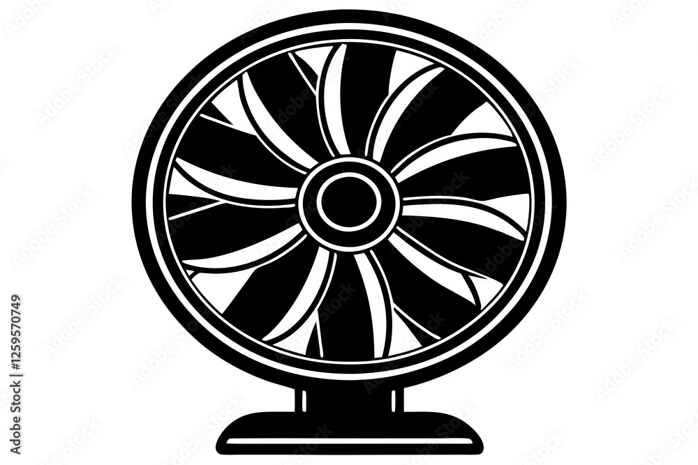 cooling fan silhouette vector cooling fan silhouette vector