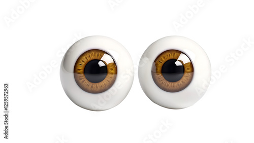 Realistic Brown Glass Doll Eyes for Crafts