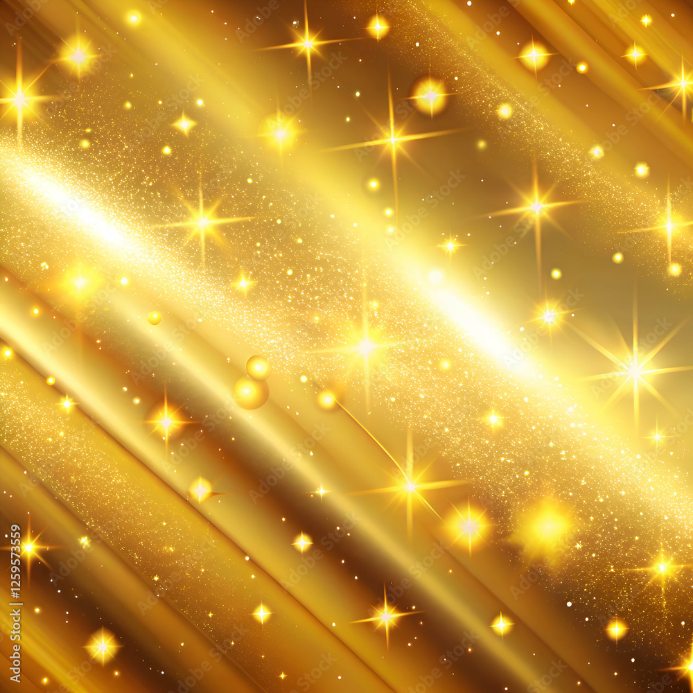Golden Sparkles. Abstract Background with Glittering Stars Golden Sparkles. Abstract Background with Glittering Stars