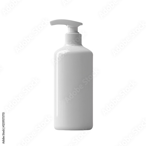 White bottle with pump for gel, cream, or lotion product