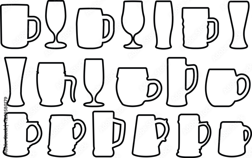 Beer icon in line set. isolated on transparent background toasting cheers beer graphics, editable Glass of beer use in Bar, pub symbol, logo Different style Vector for apps and website Beer icon in line set. isolated on transparent background toasting cheers beer graphics, editable Glass of beer use in Bar, pub symbol, logo Different style Vector for apps and website