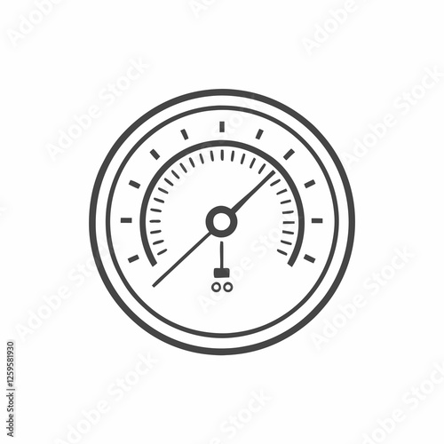 A sleek speedometer design illustrates clear markings and a central needle, representing speed. The modern vector style conveys a sense of technology and accuracy in measurement.