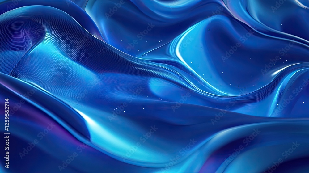 Fototapeta premium Blue gradient abstract background with motion effects and glowing lights