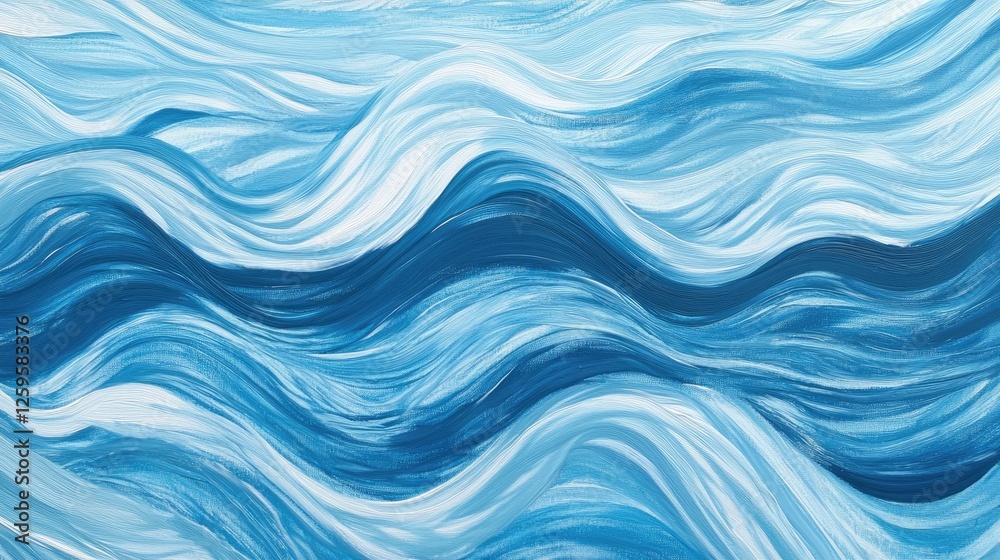 Blue ocean wave lines creating a serene backdrop Blue ocean wave lines creating a serene backdrop