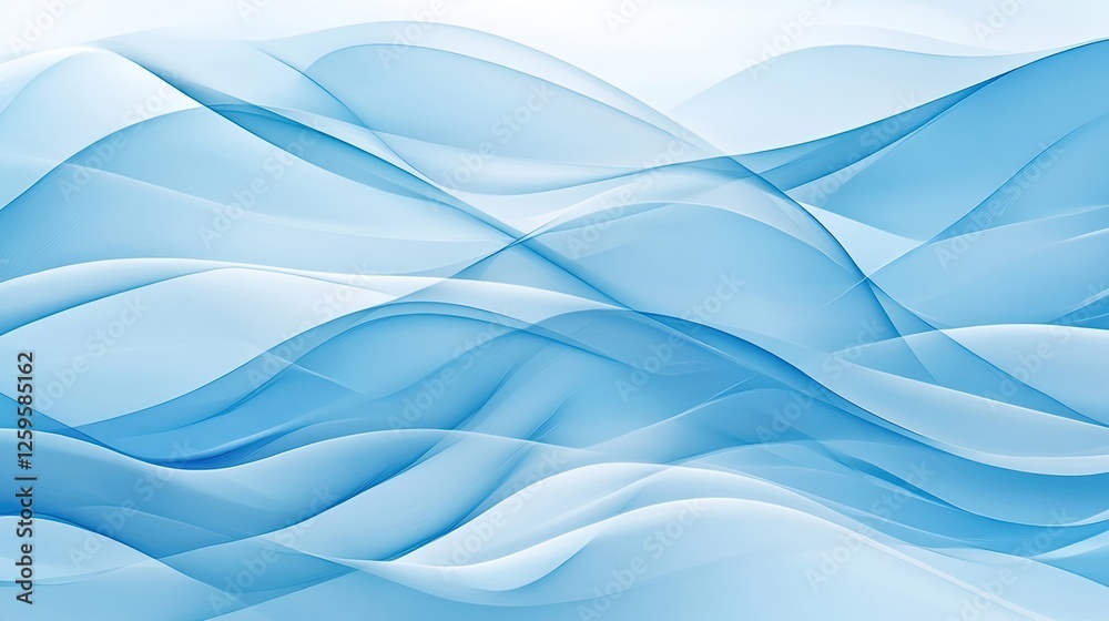 Obraz premium Blue waves forming a calm natural background