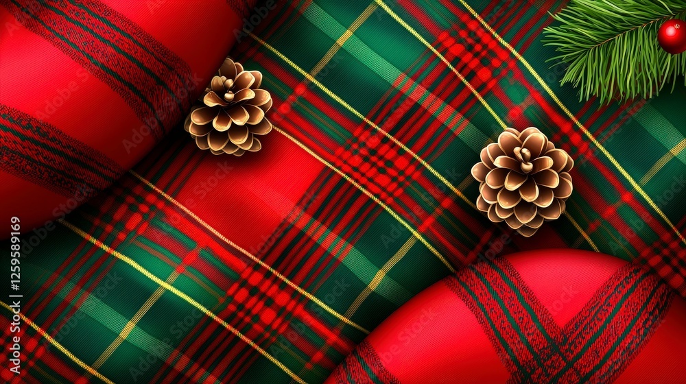 Fototapeta premium Festive Patterns and Decorations for Holiday Celebrations