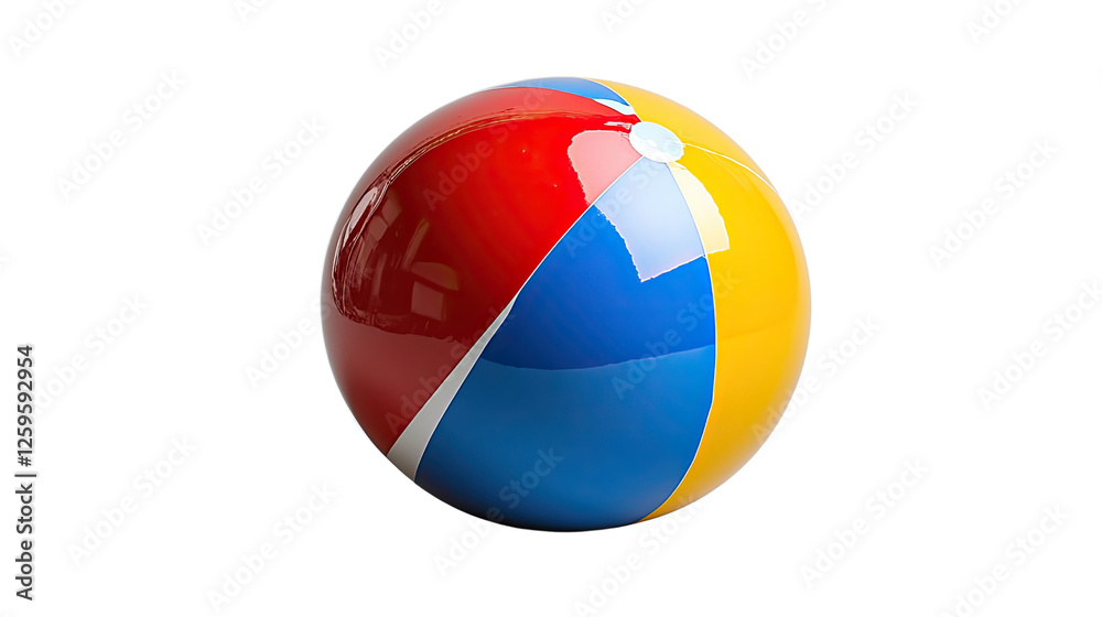 Beach Ball Bliss: A vibrant, colorful beach ball, ready for summer fun, with its red, yellow, blue, and white panels reflecting the joy of the season. Beach Ball Bliss: A vibrant, colorful beach ball, ready for summer fun, with its red, yellow, blue, and white panels reflecting the joy of the season.