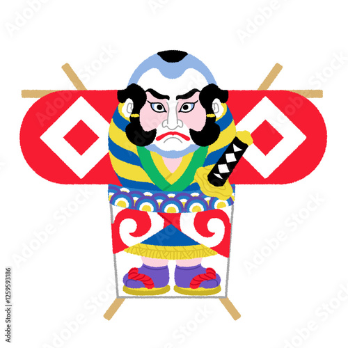 和凧のイラスト