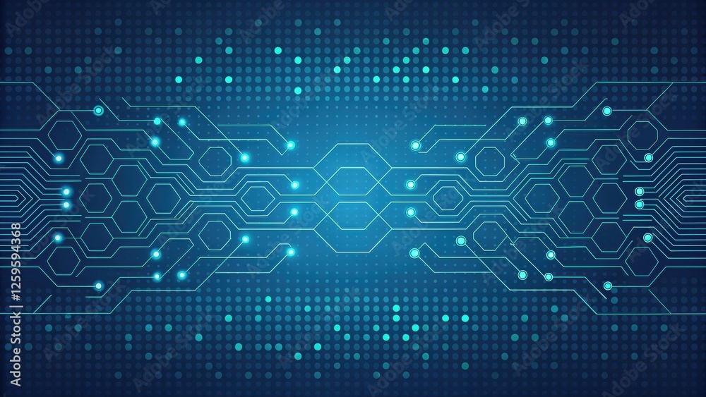 Obraz premium Futuristic and technology background concept, Abstract technology circuit background design