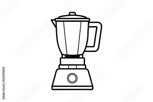 Line art of electrical blender machine vector art illustration.eps