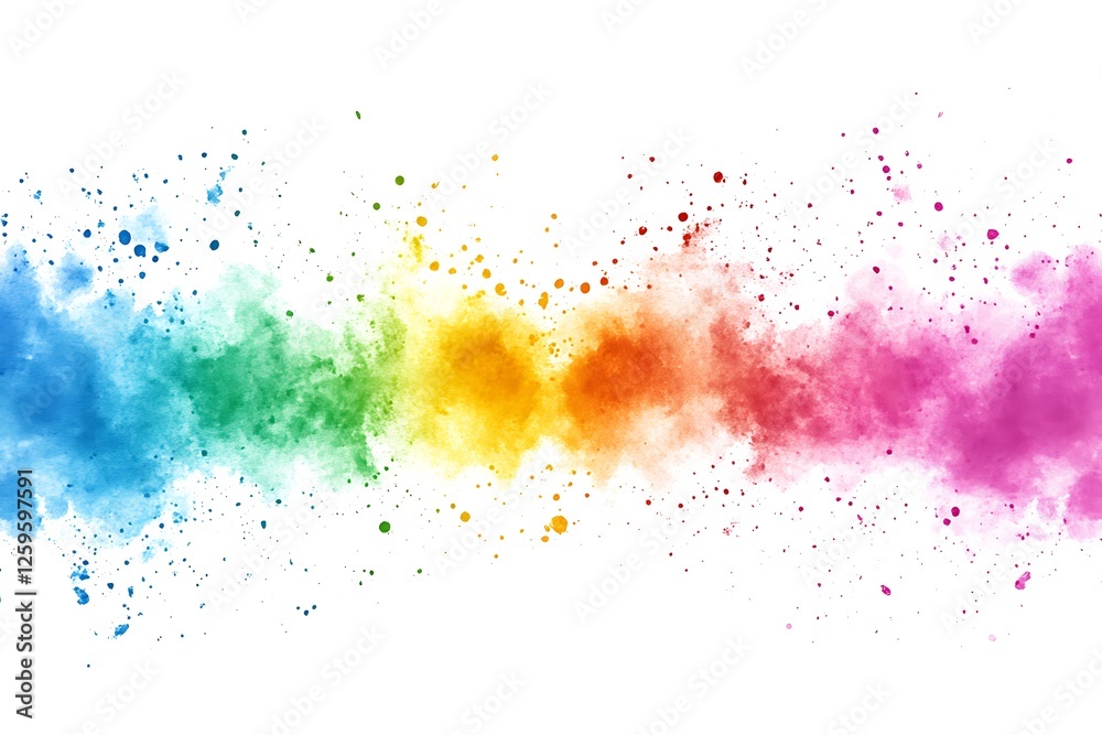 Fototapeta premium Vibrant abstract background with colorful splashes in a digital art studio environment