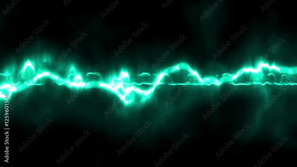Abstract neon light heartbeat technology animation and black background. Abstract neon light heartbeat technology animation and black background.