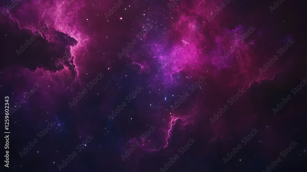 Fototapeta premium Pink nebula cosmic background