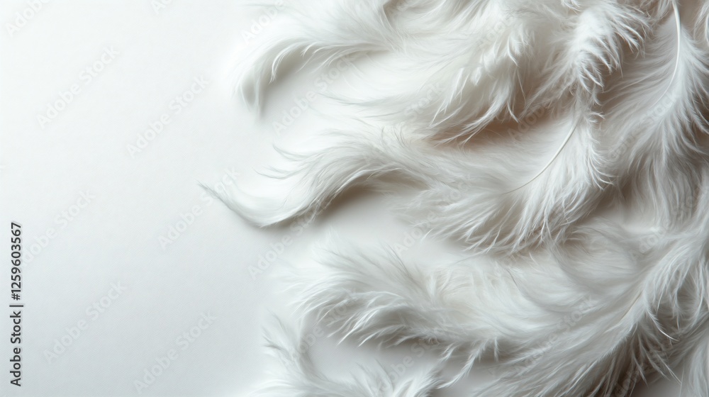 Elegant White Feathers on a Soft Background: A Study in Texture and Light Elegant White Feathers on a Soft Background: A Study in Texture and Light