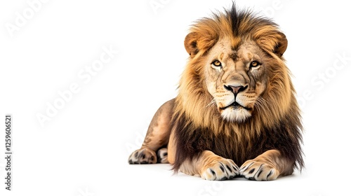 Lion isolated over white background