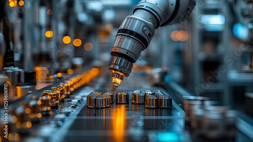 Wallpaper Mural Robotic arm conducting precise measurement of orthopedic brace components Torontodigital.ca