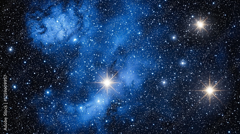 Naklejka premium Stunning Cosmic Background with Stars and Nebula in Deep Space