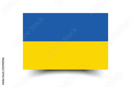 Flag of Ukraine. Ukraine flag official size and color standards digital vector illustration.
