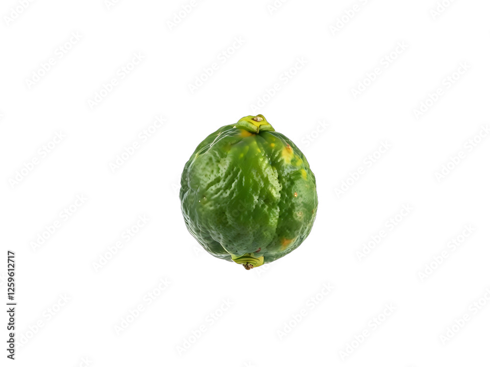 Naklejka premium Kaffir lime isolated on white. 