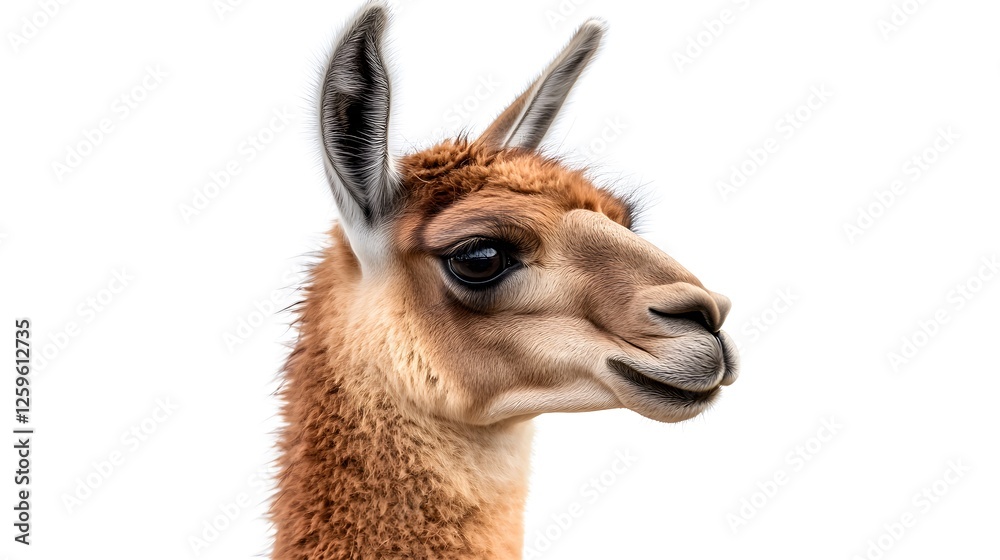 Fototapeta premium Llama isolated over white background