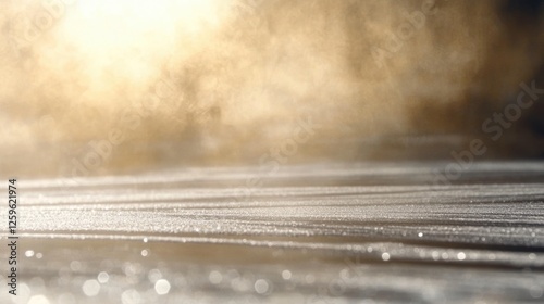 Golden Hour Sparkle: Abstract image of glittering light and dust motes creating a dreamy, ethereal atmosphere. Perfect for backgrounds and design projects. 